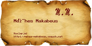 Méhes Makabeus névjegykártya
